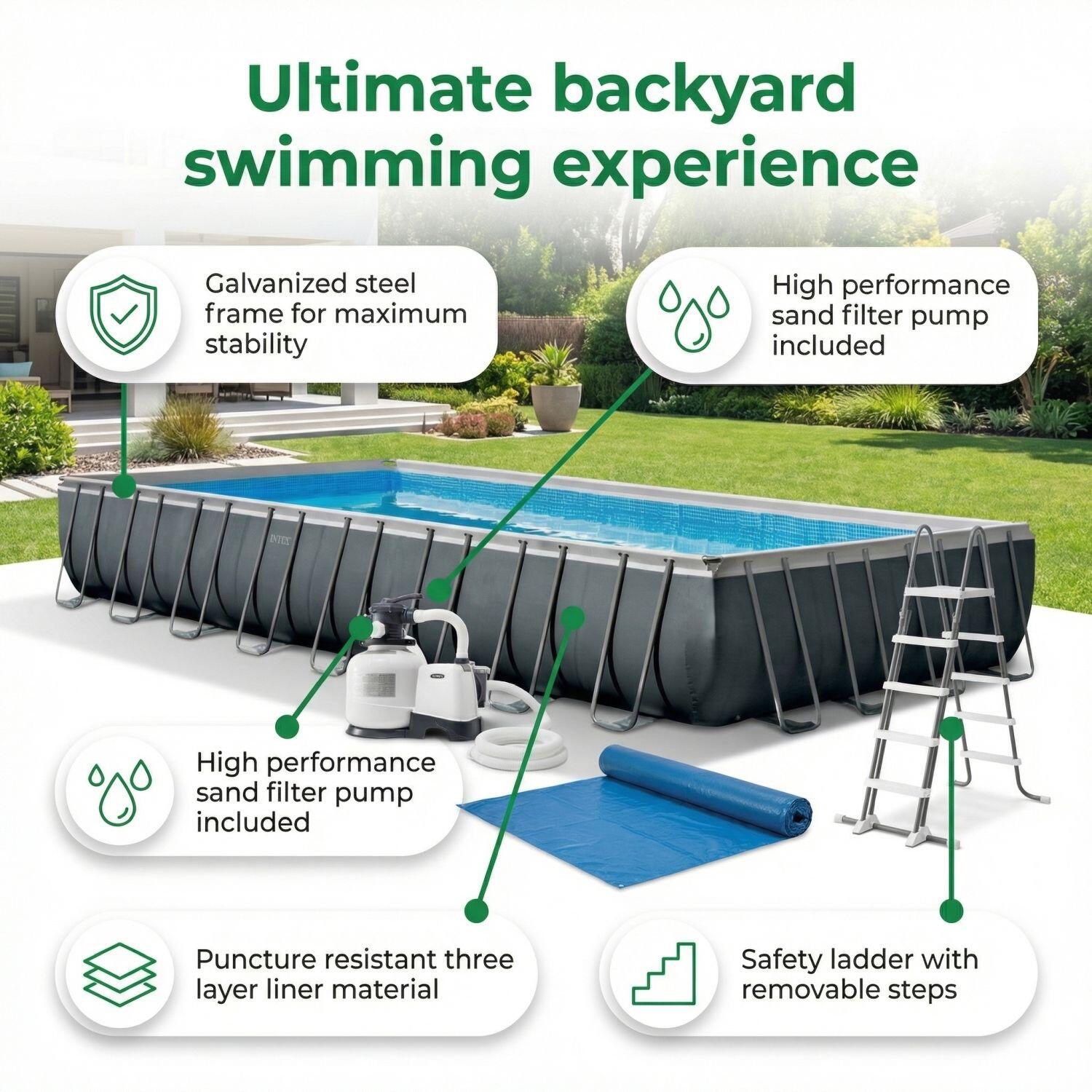 Ultra XTR Pool Rechteckig - 975x488x132 cm - 8-teilig  S670 2/7