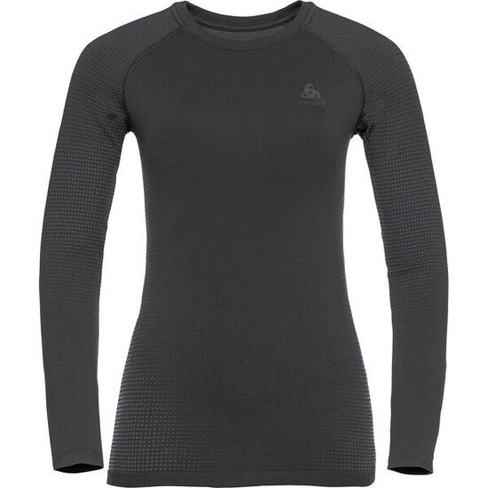 BL TOP CREW NECK L/S PERFORMANCE WARM EC - BLACK NEW ODLO GRAPHITE GREY