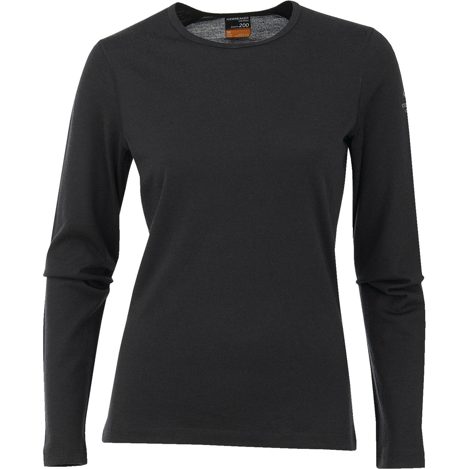 T-Shirt Icebreaker Lana Merino Nero 200 Oasis Crewe 2/6