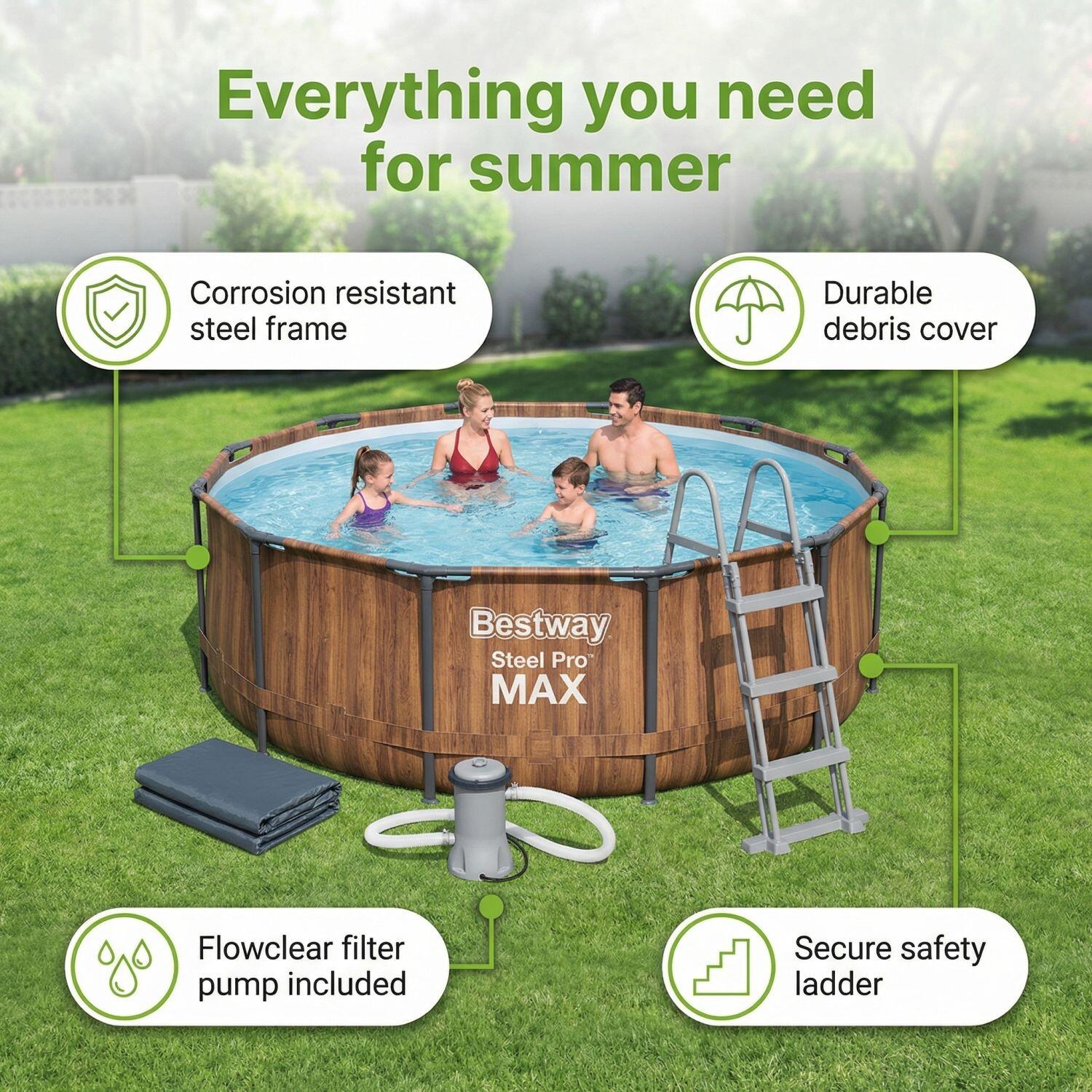 Bestway Steel Pro MAX Rund - 427x107 cm - 8-teilig  S563 2/7