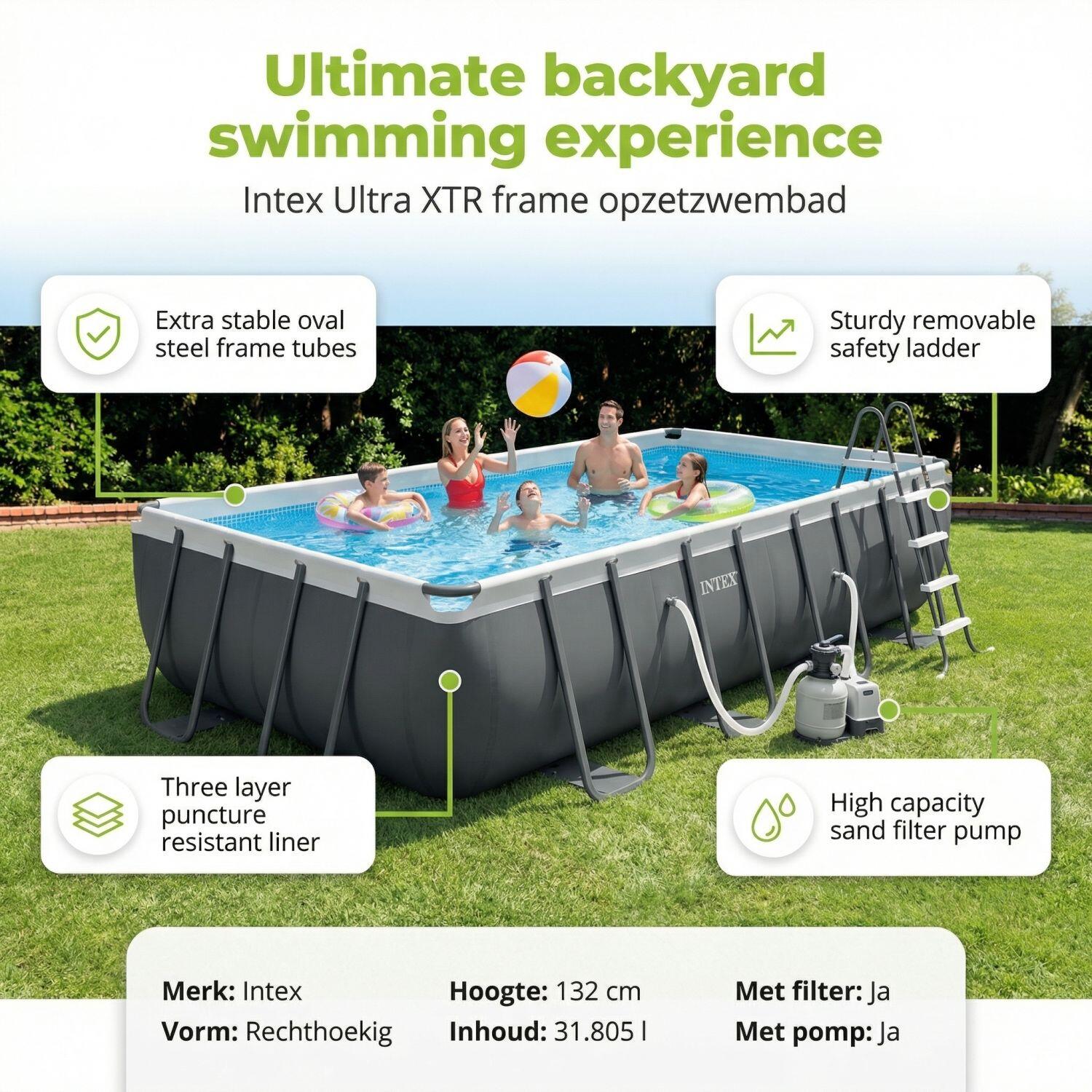 Ultra XTR Pool Rechteckig - 732x366x132 cm - 9-teilig  S525 2/7