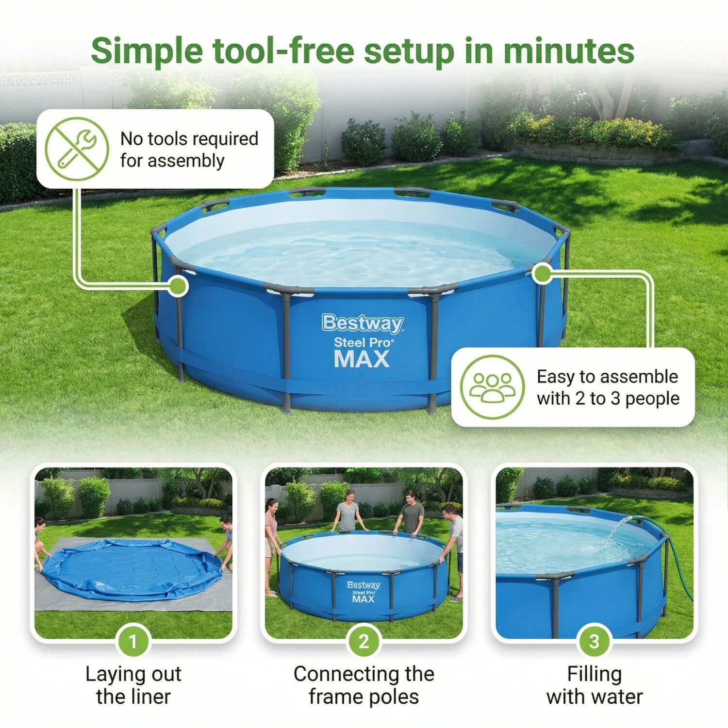 Bestway Steel Pro MAX Rund - 427x122 cm - 7-teilig  S662 7/7