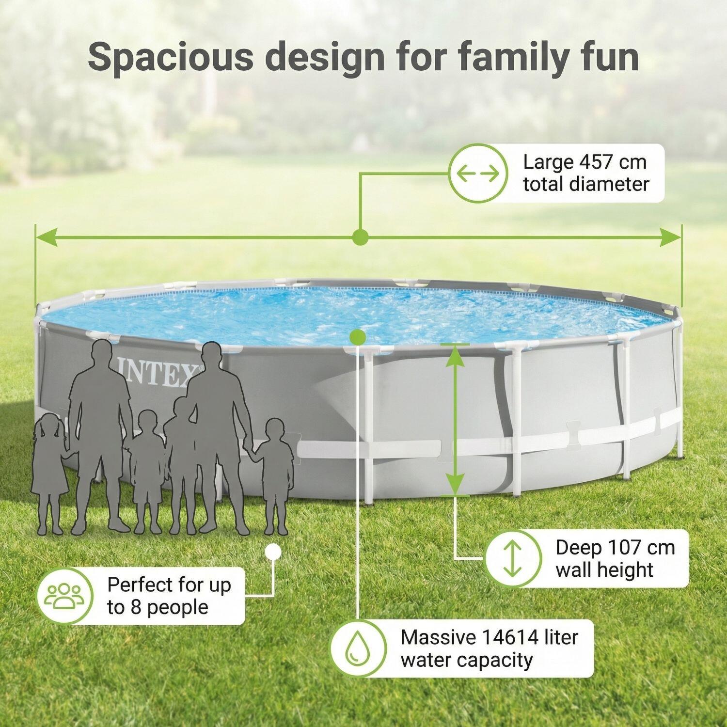 Prism Frame Pool Rund - 457x107 cm - 9-teilig  S549 5/7