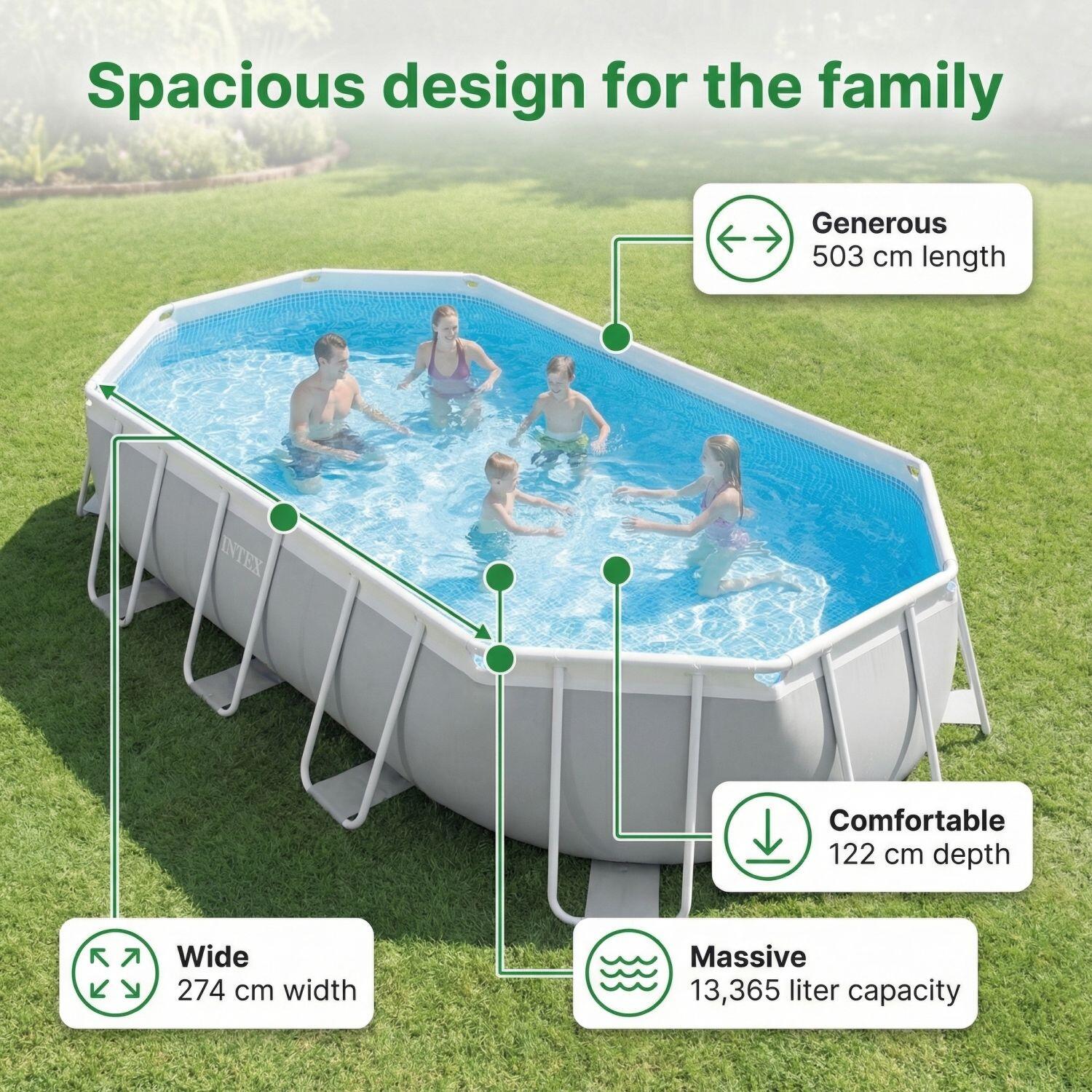 Prism Frame Pool Oval - 503x274x122 cm - 8-teilig  S616 6/7