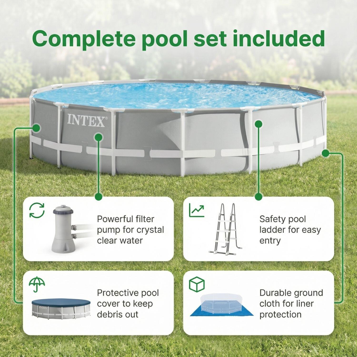 Prism Frame Pool Rund - 457x107 cm - 8-teilig  S662 7/7