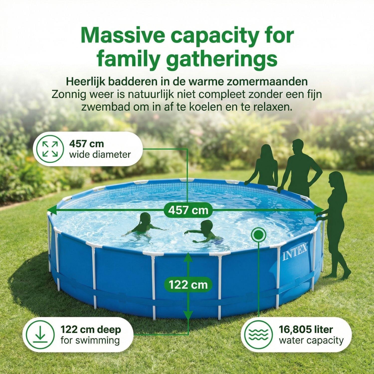 Frame Pool Rund - 457x122 cm - 8-teilig  S562 7/7