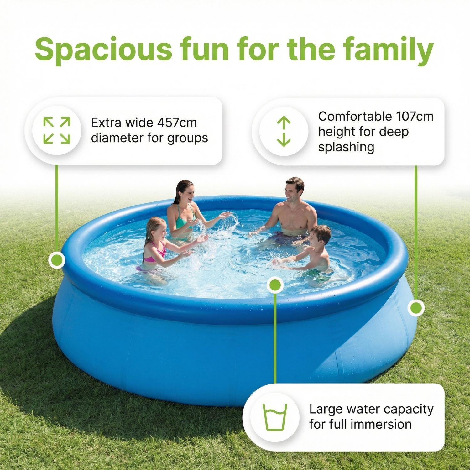 INTEX Piscina Easy Set Redonda - 457x107 cm - 8-piezas S616 6/7