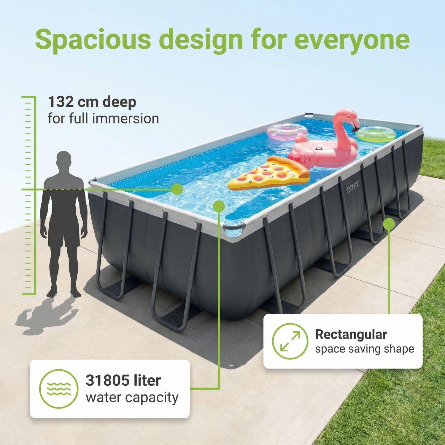 Ultra XTR Pool Rechteckig - 732x366x132 cm - 8-teilig  S568 6/7