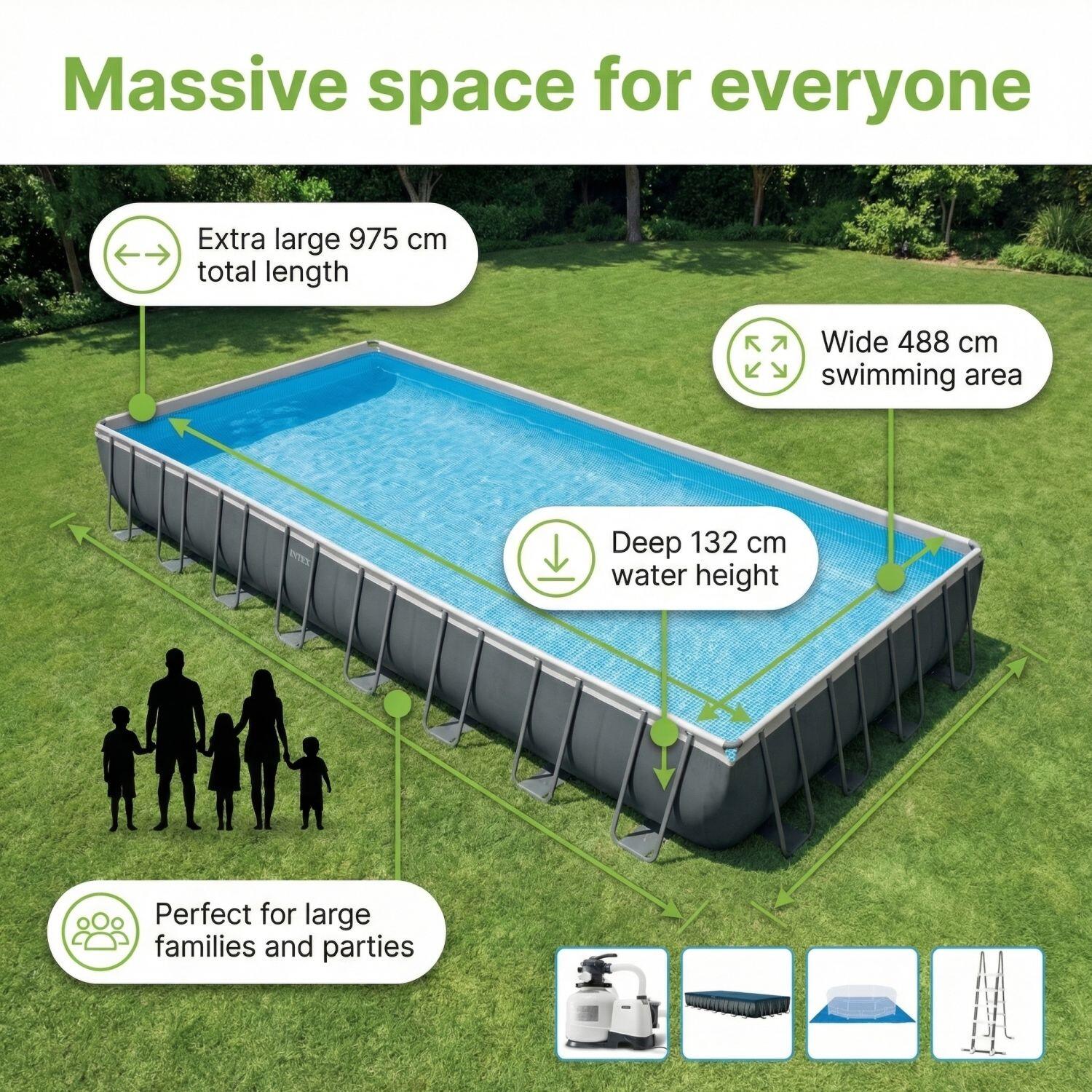 Ultra XTR Pool Rechteckig - 975x488x132 cm - 8-teilig  S670 6/7