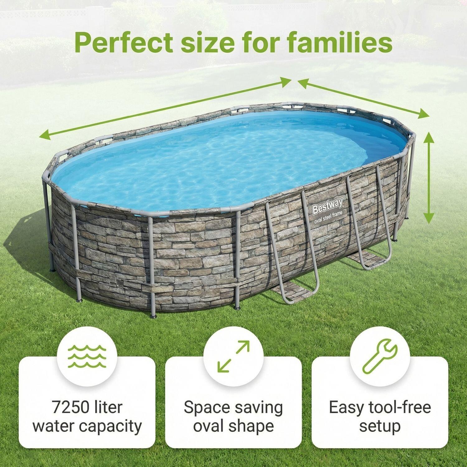 Bestway Power Steel Oval - 427x250x100 cm - 7-teilig  S662 7/7