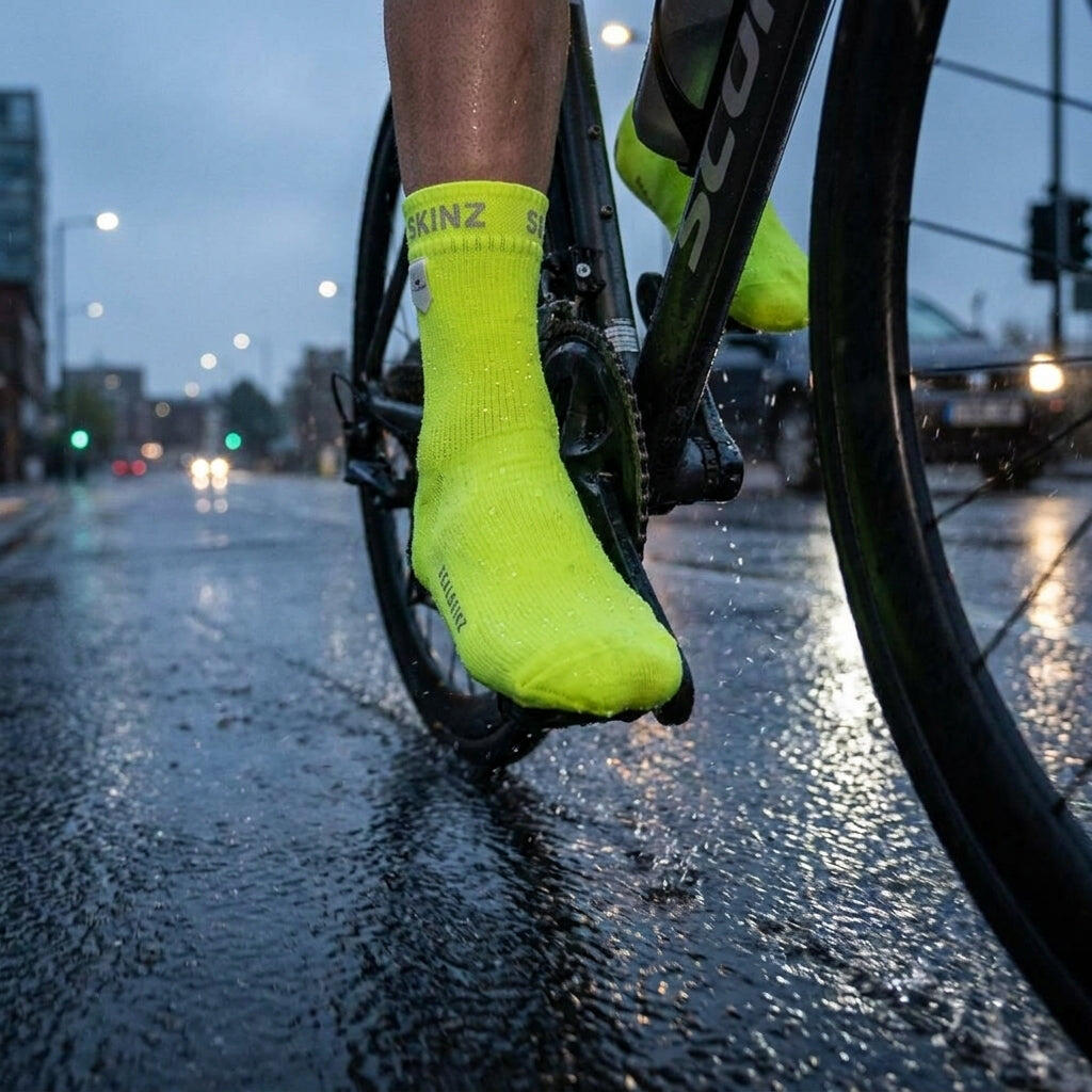 SealSkinz sur-chaussette Thetford néon jaune Gr XL 2/2