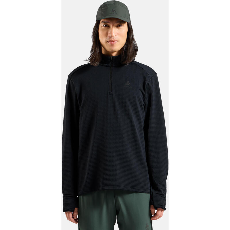 ODLO Odlo Mid Layer 1/2 Zip Essential Thermal  ZWART L