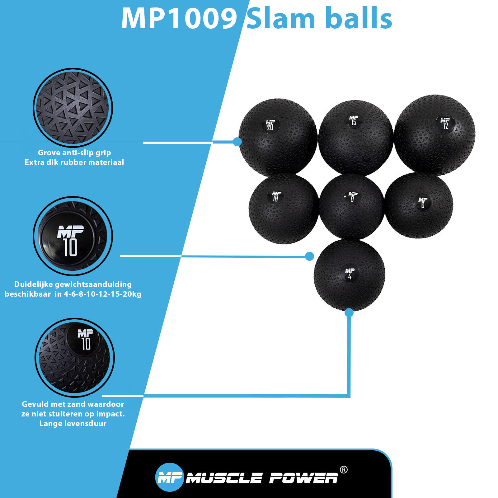 Muscle Power Slam ball 8 kg 4/7