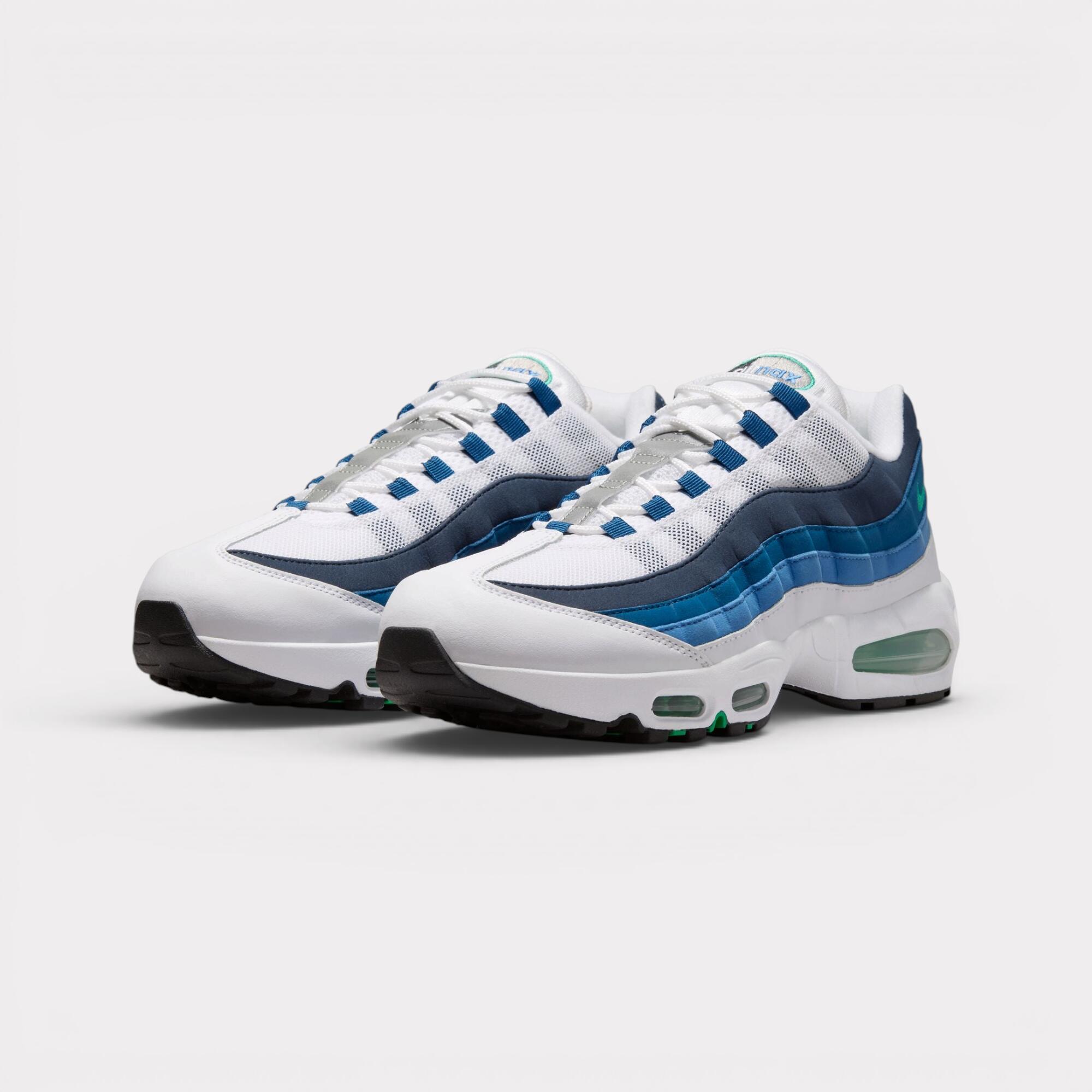 Nike Air Max 95 OG White Lake Blue French Blue Emerald Green 2/6