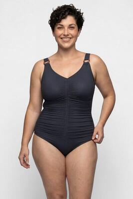 Dames badpak zachte cups sierringen gerecycled