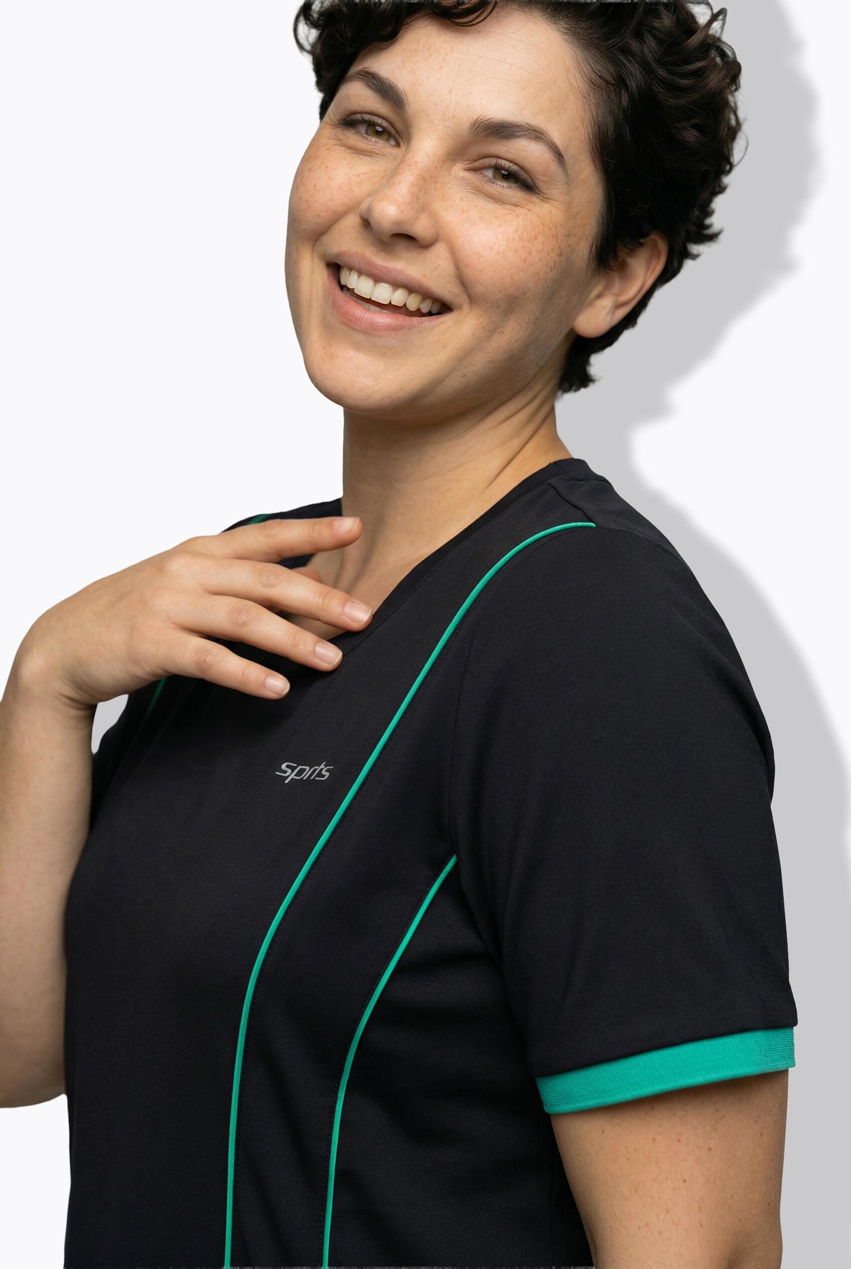 Femme T-shirt technique en jersey thermique décolleté rond et manches courtes 2/5