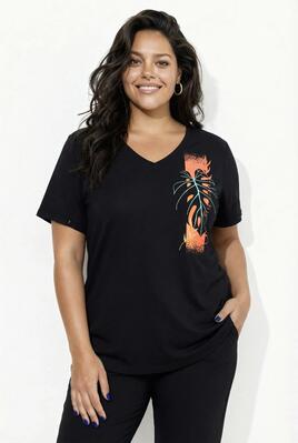 Dames functioneel shirt antibacterieel v-hals korte mouwen