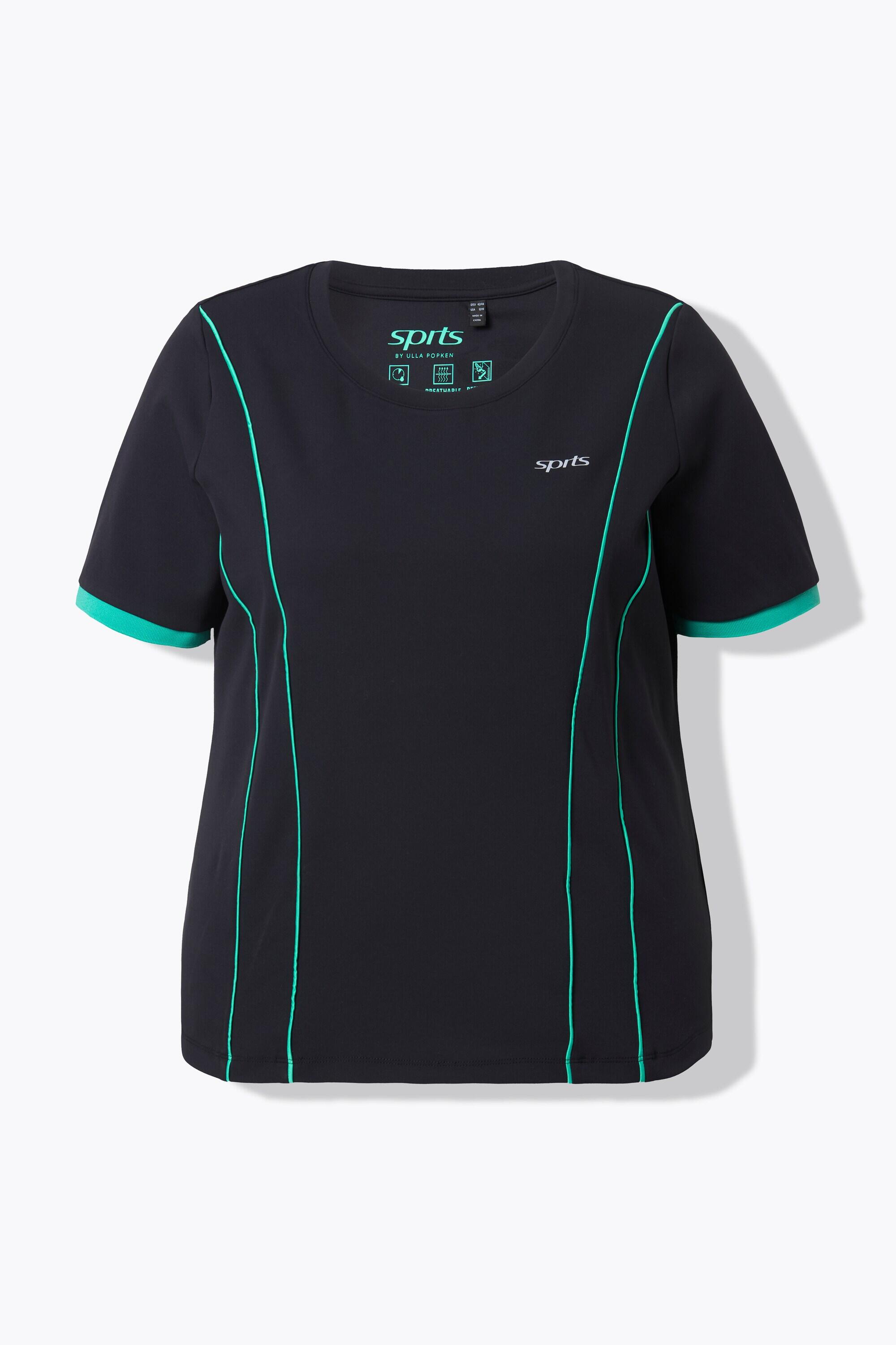 Femme T-shirt technique en jersey thermique décolleté rond et manches courtes 4/5
