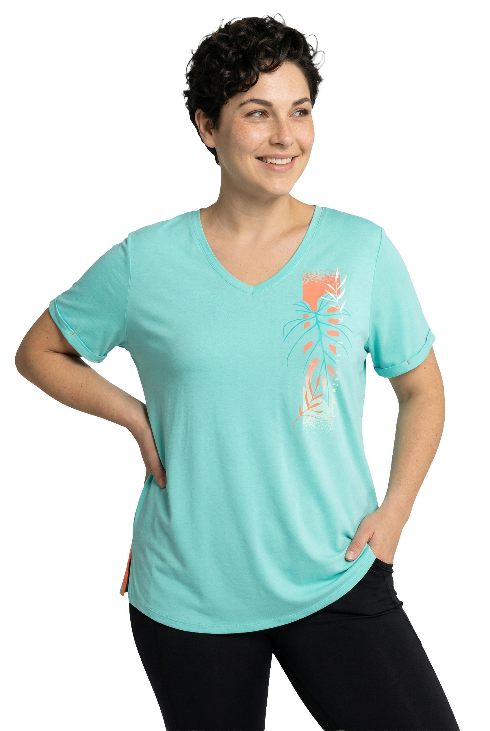 Femme T-shirt technique col en V et manches courtes traitement antibactérien 6/6