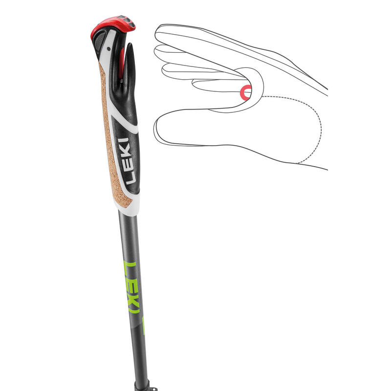 Bastoane Nordic Walking LEKI Spin Shark SL Alb/Verde