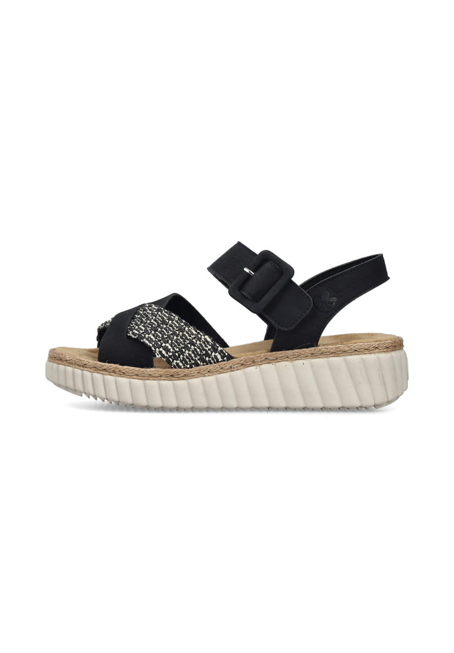 Rieker Damen Keilsandaletten Sandalen Ultraleicht 69260-00 Black 3/5