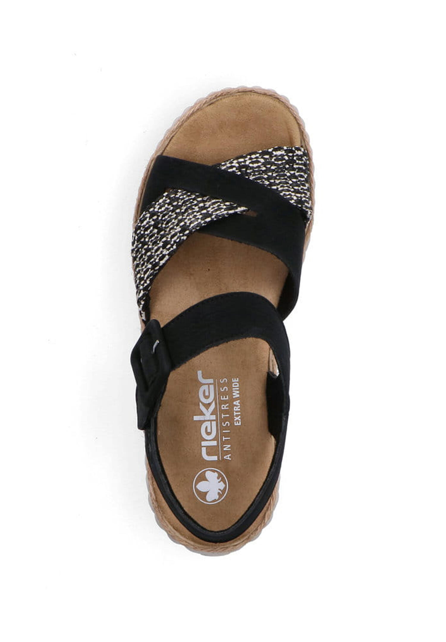 Rieker Damen Keilsandaletten Sandalen Ultraleicht 69260-00 Black 2/5