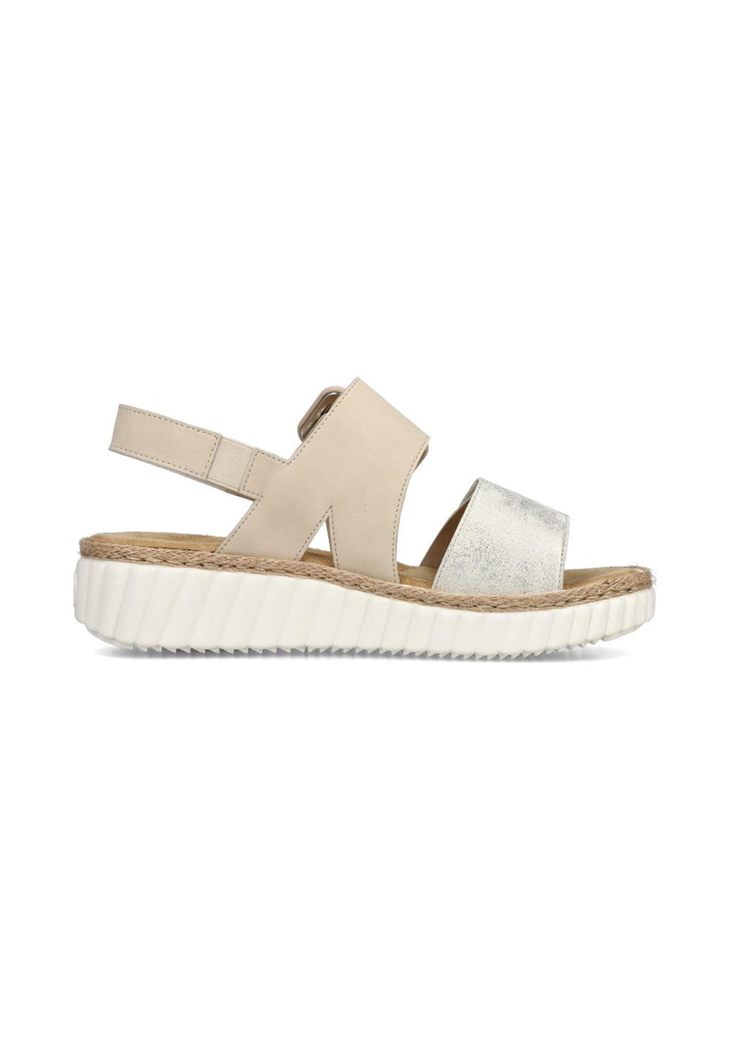 Rieker Damen Keilsandaletten Sandalen Ultraleicht 69260-60 Beige 5/5