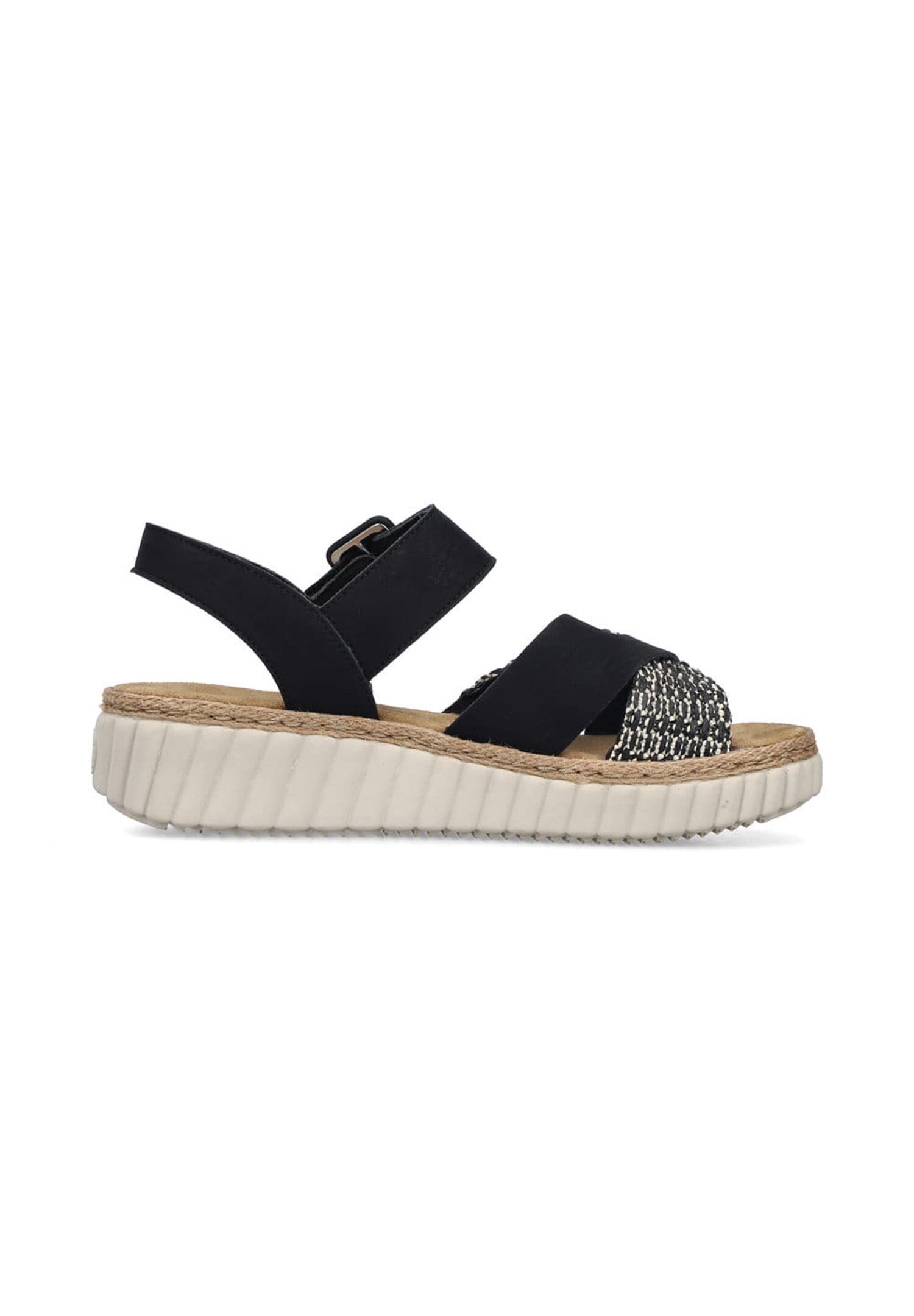 Rieker Damen Keilsandaletten Sandalen Ultraleicht 69260-00 Black 5/5