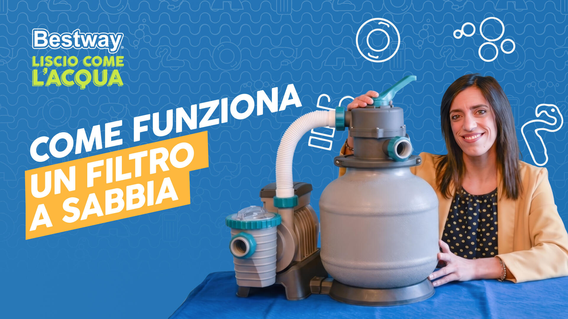 Bestway 58515-7 Pompa di filtraggio a sabbia da 3.569 l/h per piscina 3/7