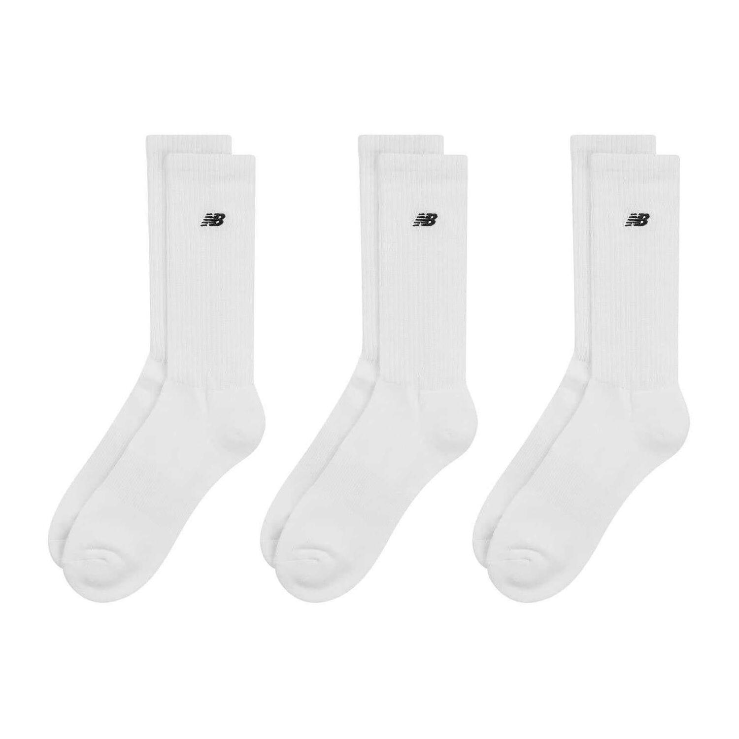 New Balance Unisex Adult Embroidered Logo Crew Socks (Pack of 3)