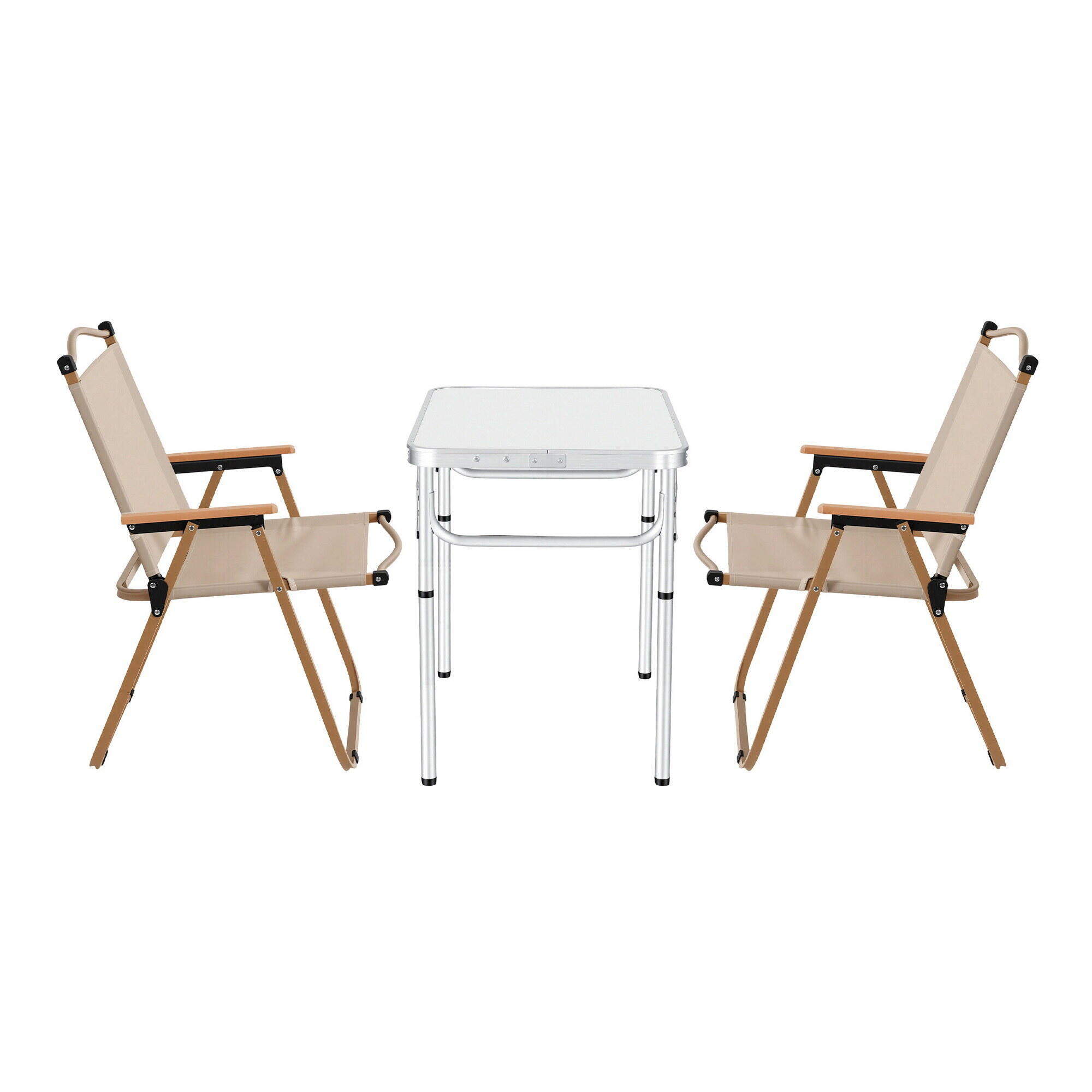 Weisshorn 3pc Camping Table Chair Set Outdoor Folding Aluminium Portable Picnic