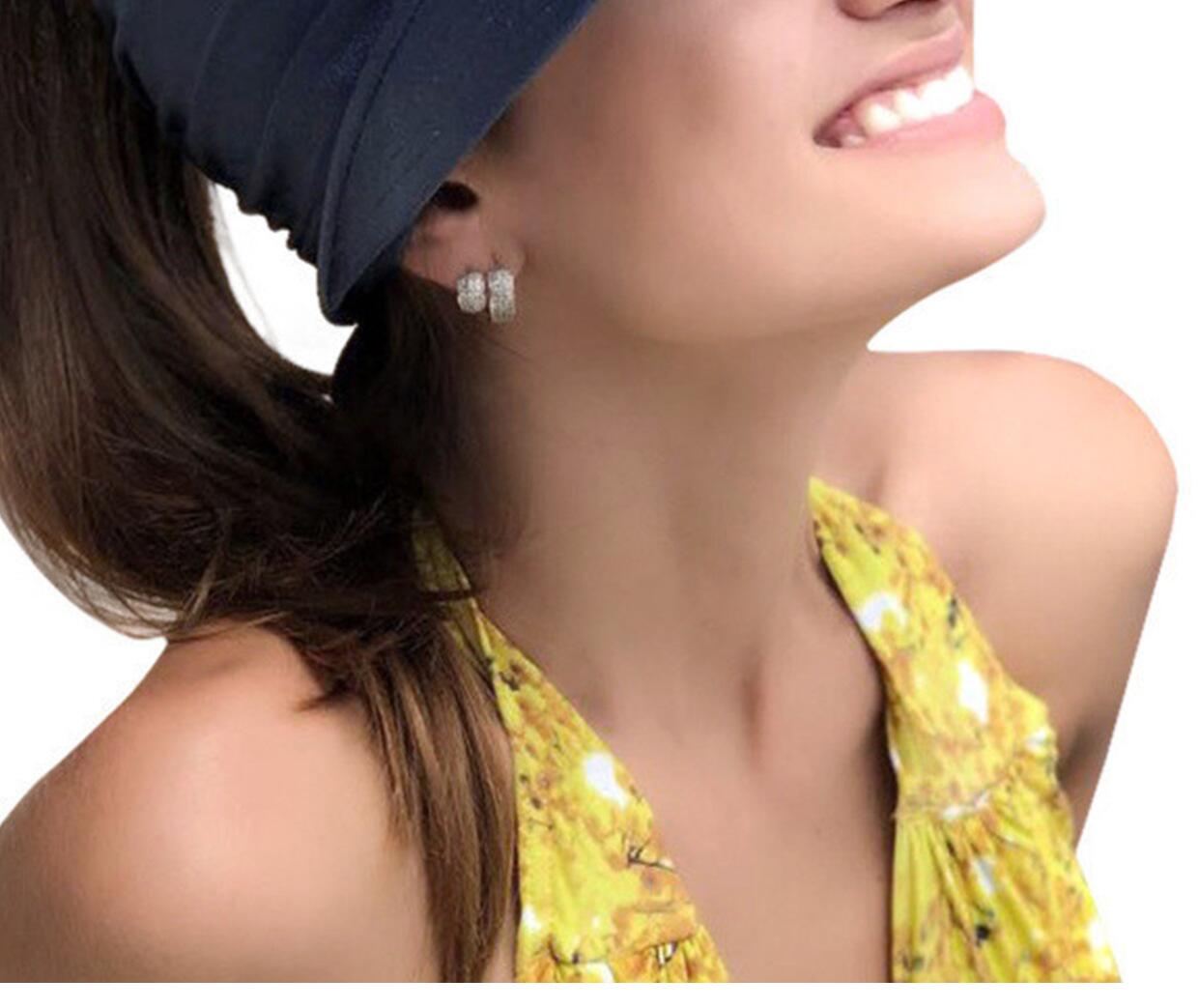 Women's UPF 50+ UV Protection Sun Visor Hat - Navy Blue
