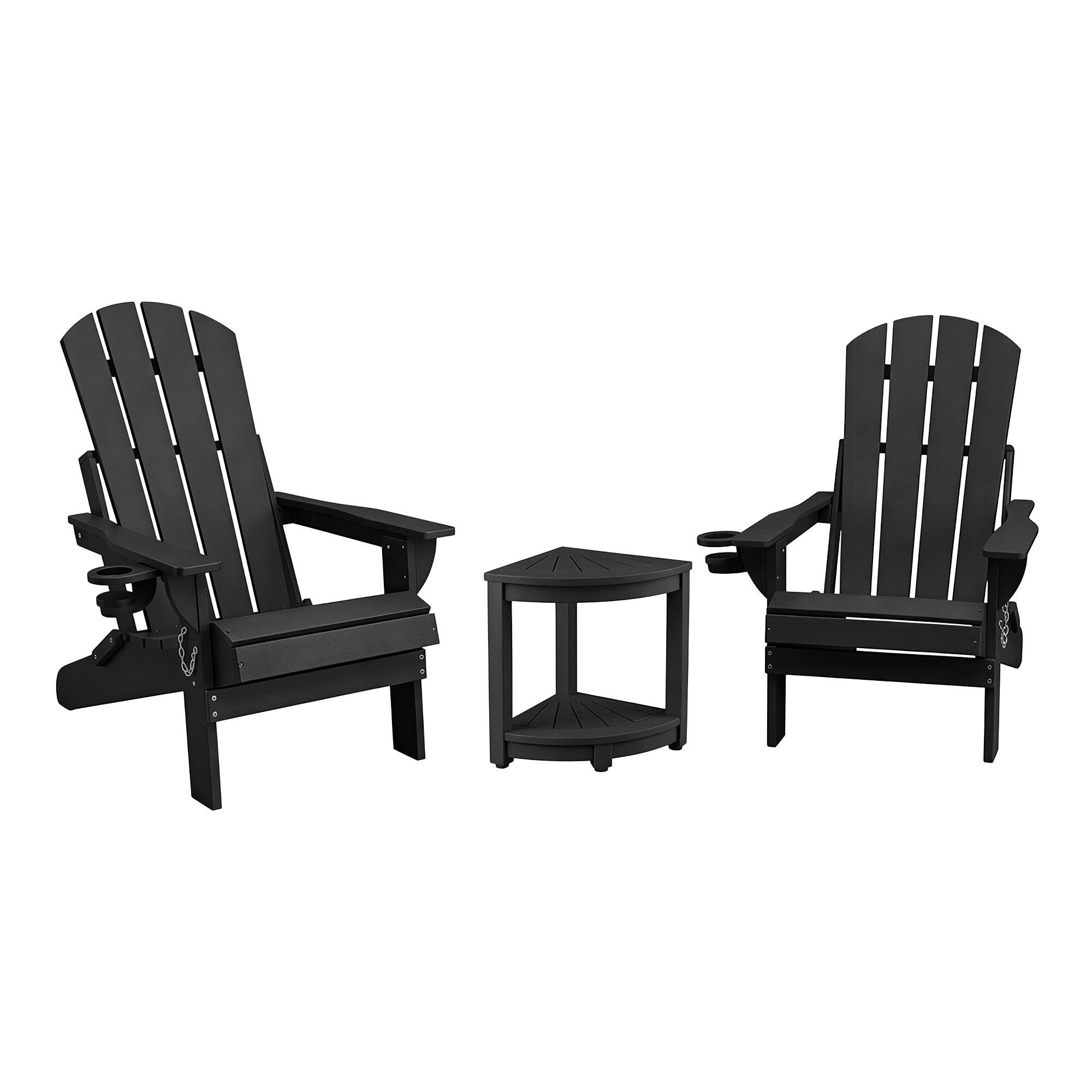 Gardeon Outdoor Table and Chairs HDPE Folding Adirondack Beach Chair Patio
