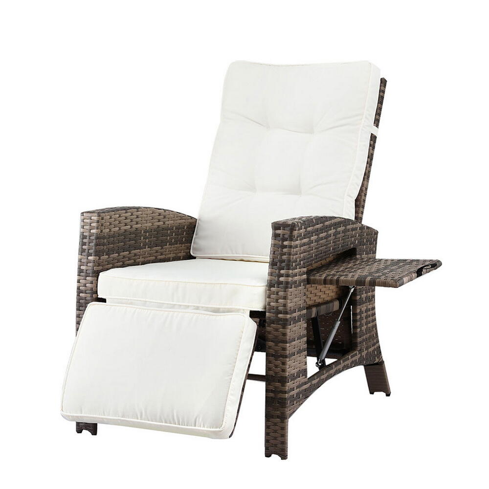 Gardeon Outdoor Recliner Chairs Sun lounge Wicker Lounger Patio Furniture Adjust