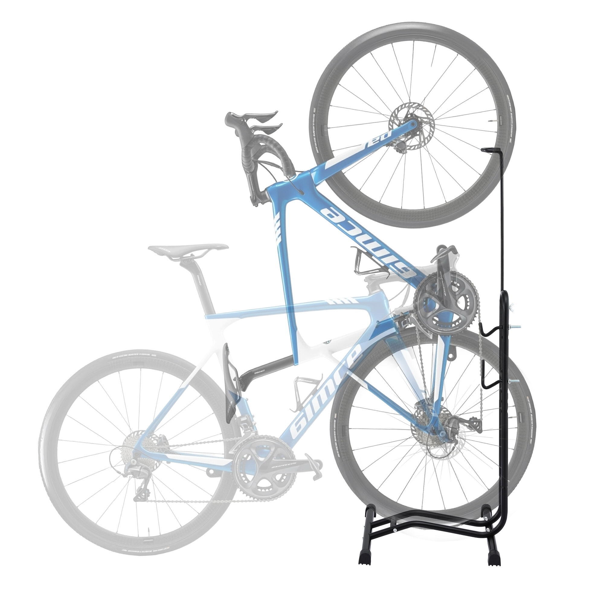 Weisshorn 4-in-1 Bike Parking Stand Vertical Floor Storage Rack for 24"-27.5" Bi
