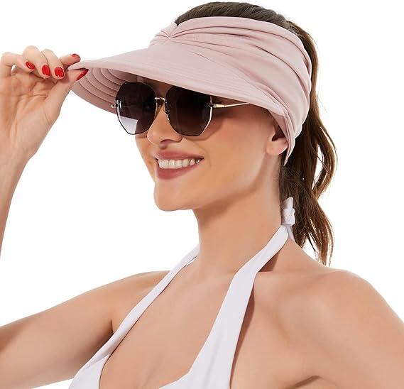 Women's UPF 50+ UV Protection Sun Visor Hat - Pink