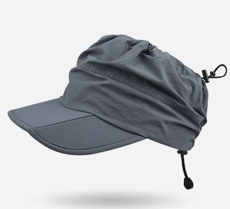 Women's Foldable Sun Visor Cap - Grey