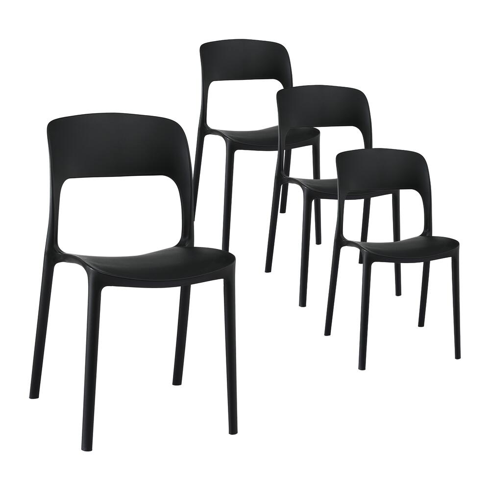 Gardeon 4PC Outdoor Dining Chairs Stackable PP Patio Chair Garden Furniture