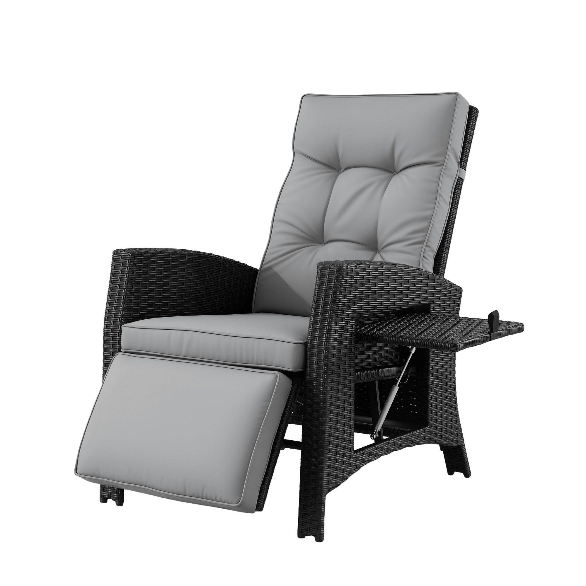 Gardeon Outdoor Recliner Chairs Sun lounge Wicker Lounger Patio Furniture Adjust