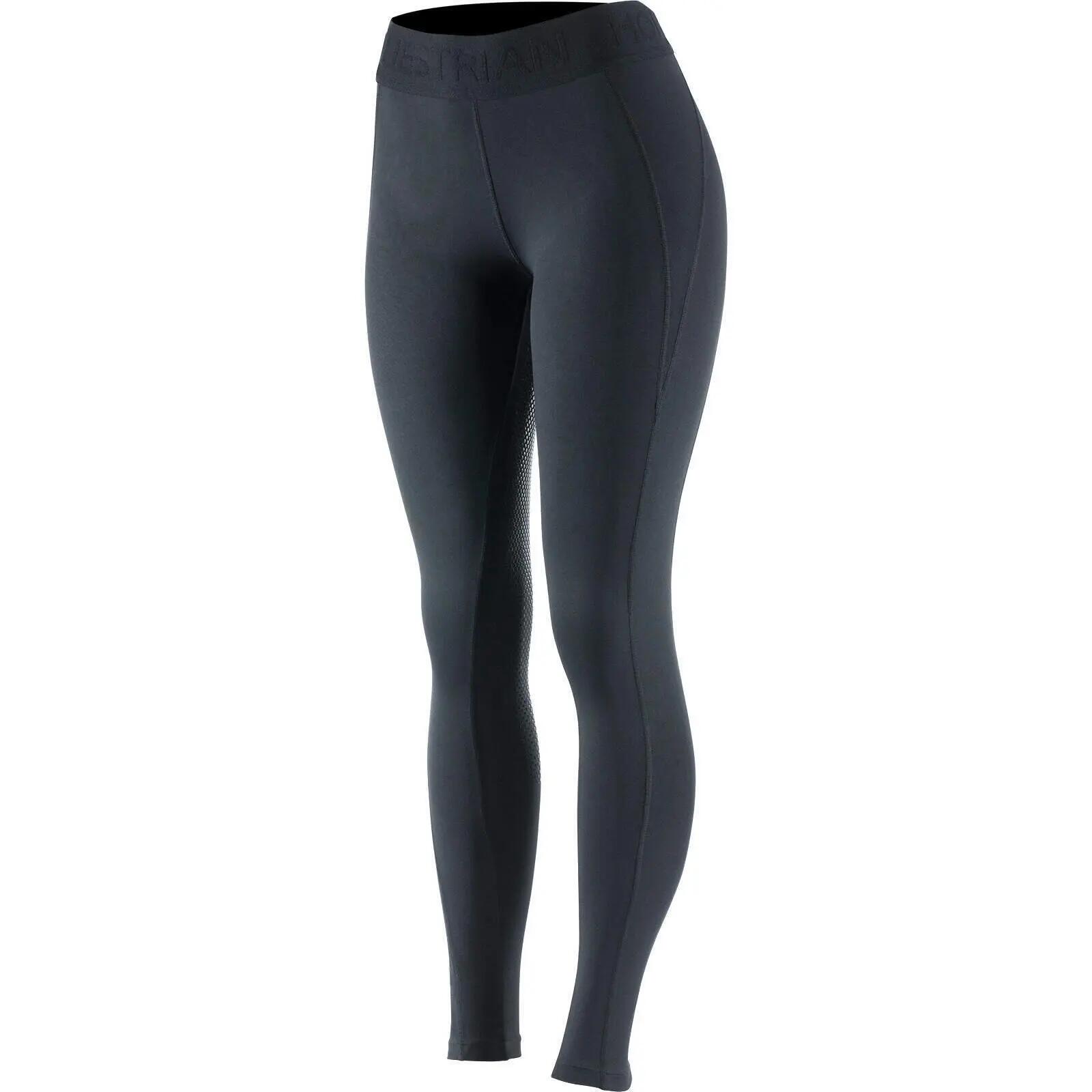 Leggings tuta da equitazione a fondo pieno con silicone per donna Horze Madison 1/4