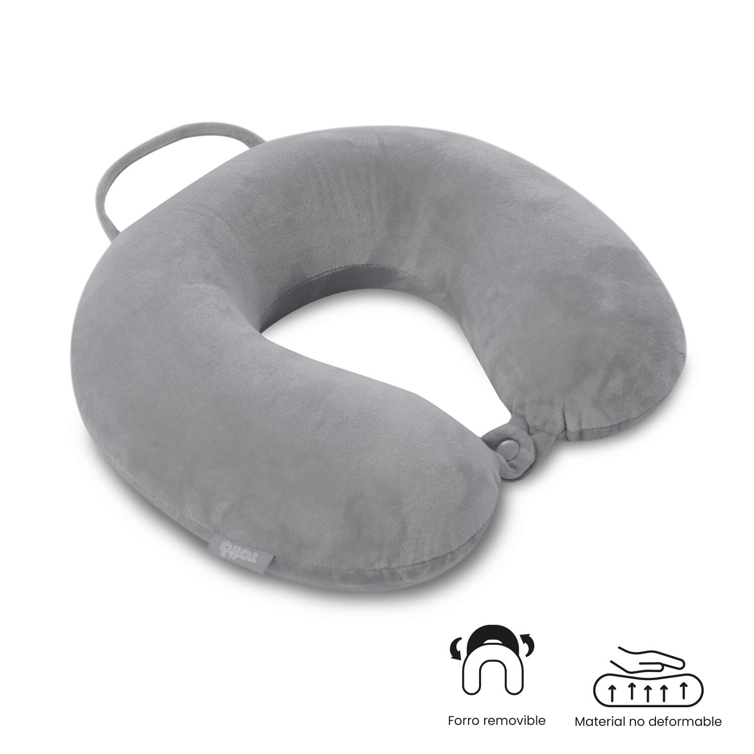Totto Almohada viaje Jet Pillow Moonstone Grey Poliéster 32.5 x10 x 29 cm 3/4