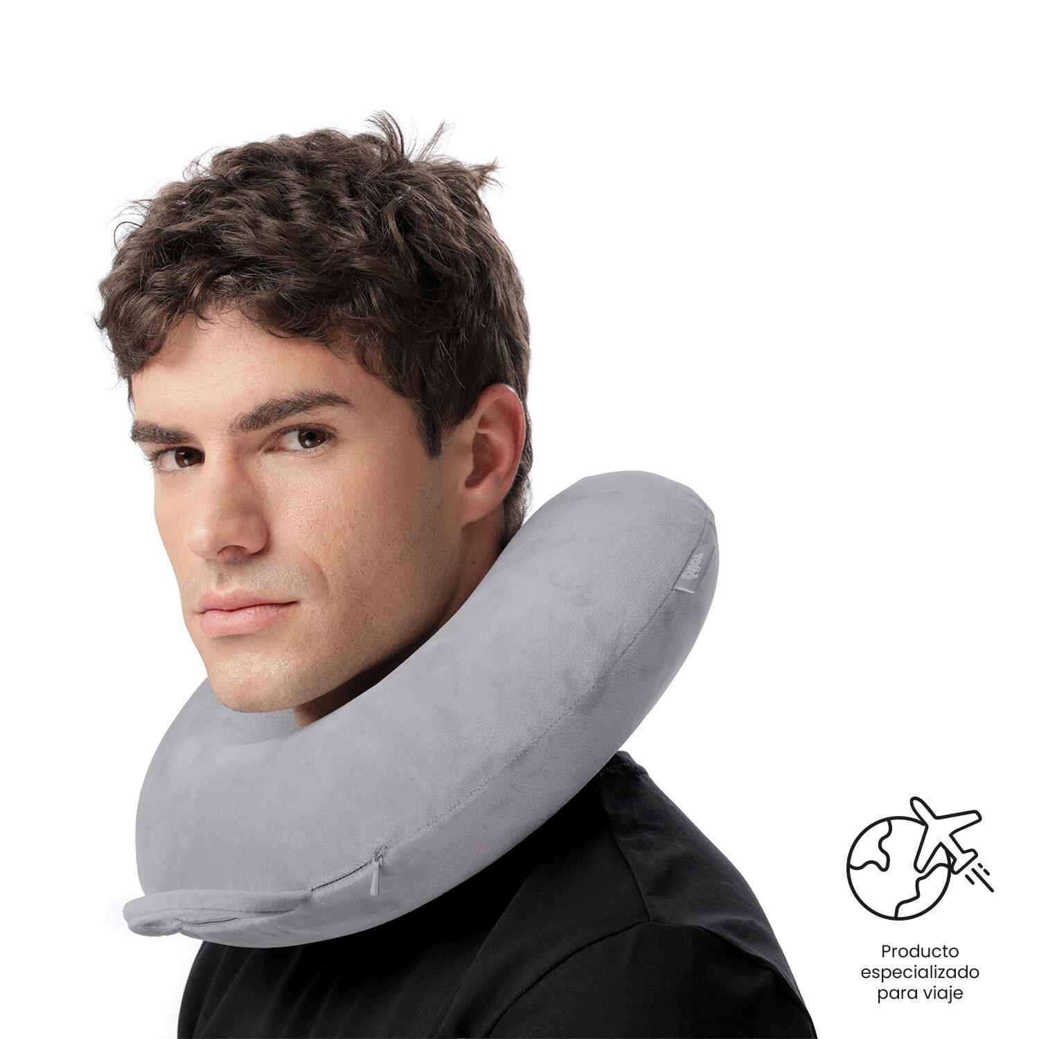 Totto Almohada viaje Jet Pillow Moonstone Grey Poliéster 32.5 x10 x 29 cm 2/4