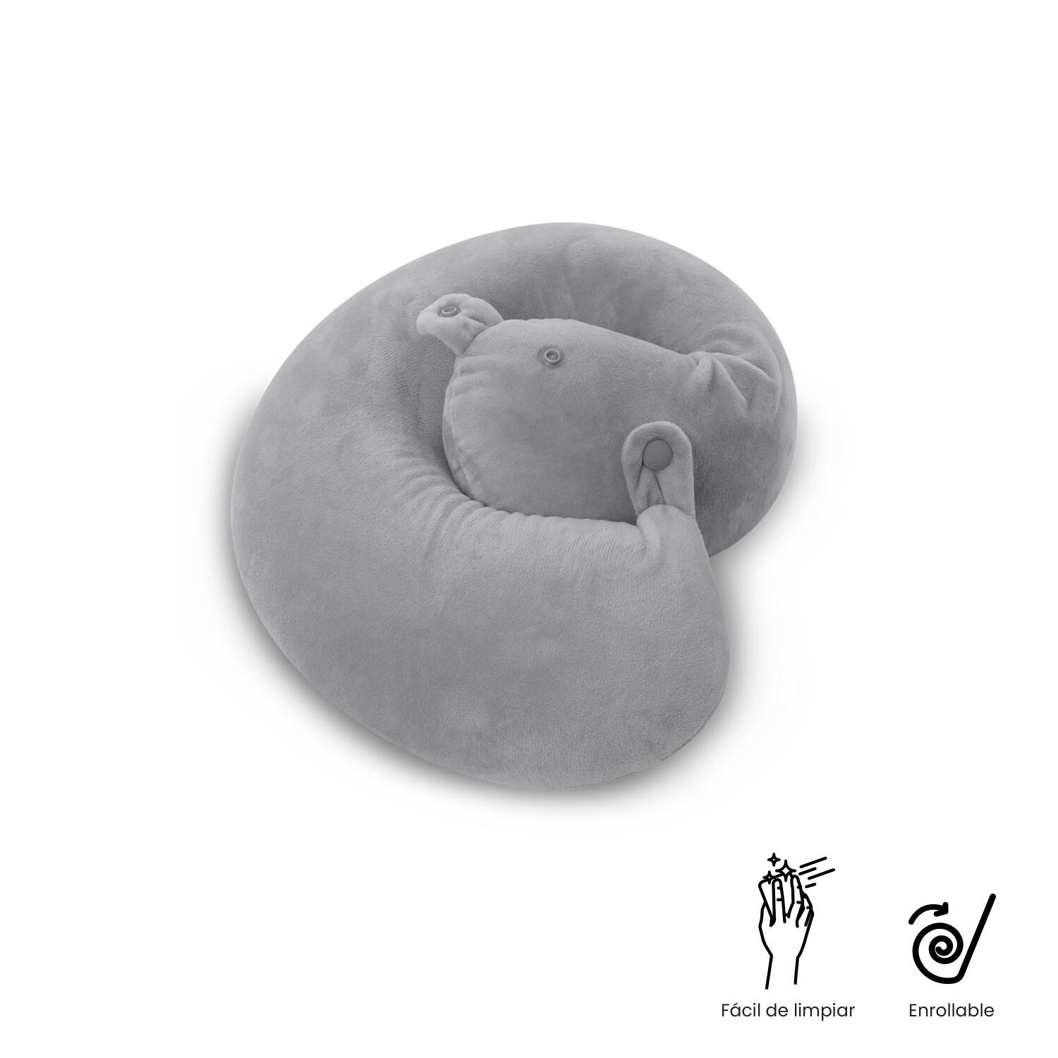 Totto Almohada viaje Jet Pillow Moonstone Grey Poliéster 32.5 x10 x 29 cm 4/4