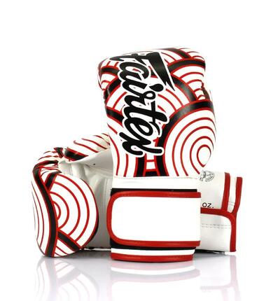 Rękawice bokserskie do Muay Thai Fairtex BGV14 Street Art Graffiti białe 10oz
