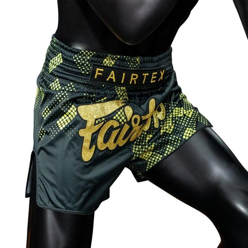 Pantaloni scurți de antrenament Fairtex Muay Thai S1931 Heart of Gold