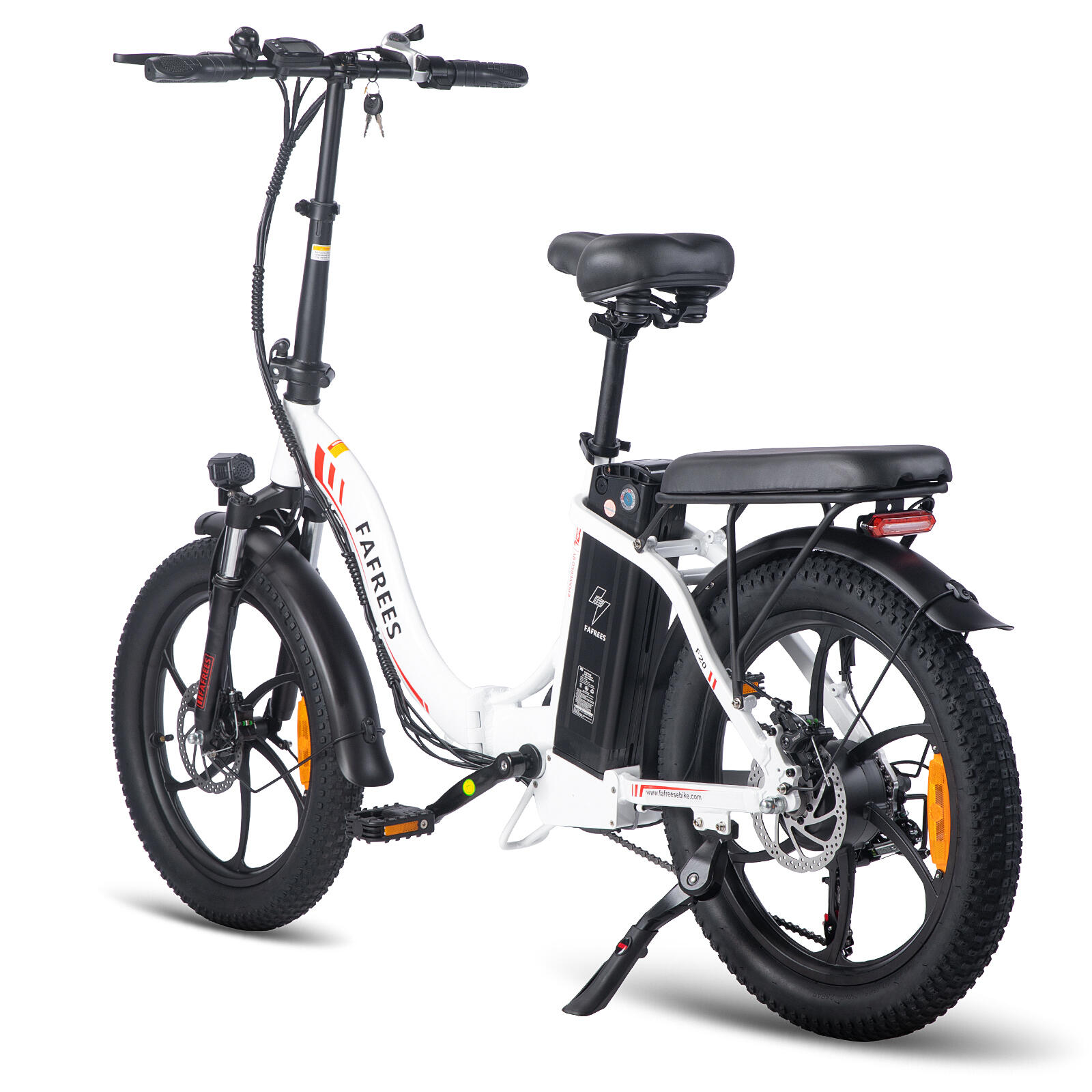 F20 Bicicleta eléctrica plegable 36V 18Ah, neumáticos anchos 20*3,0 pulgadas 5/7