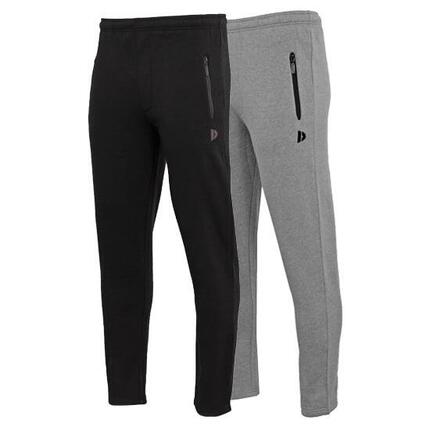 Lot de 2 pantalons de jogging pour homme, coupe droite, avec poches zippées -Sky