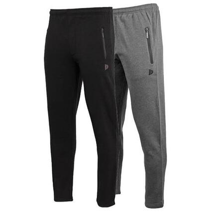 Lot de 2 pantalons de jogging pour homme, coupe droite, avec poches zippées -Sky