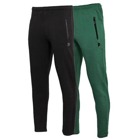 Lot de 2 pantalons de jogging pour homme, coupe droite, avec poches zippées -Sky