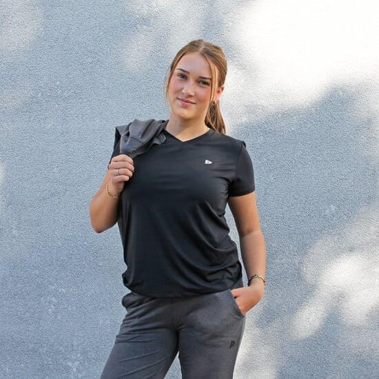 Damen-Multisport-T-Shirt mit V-Ausschnitt, Vera Cool Dry 3/5